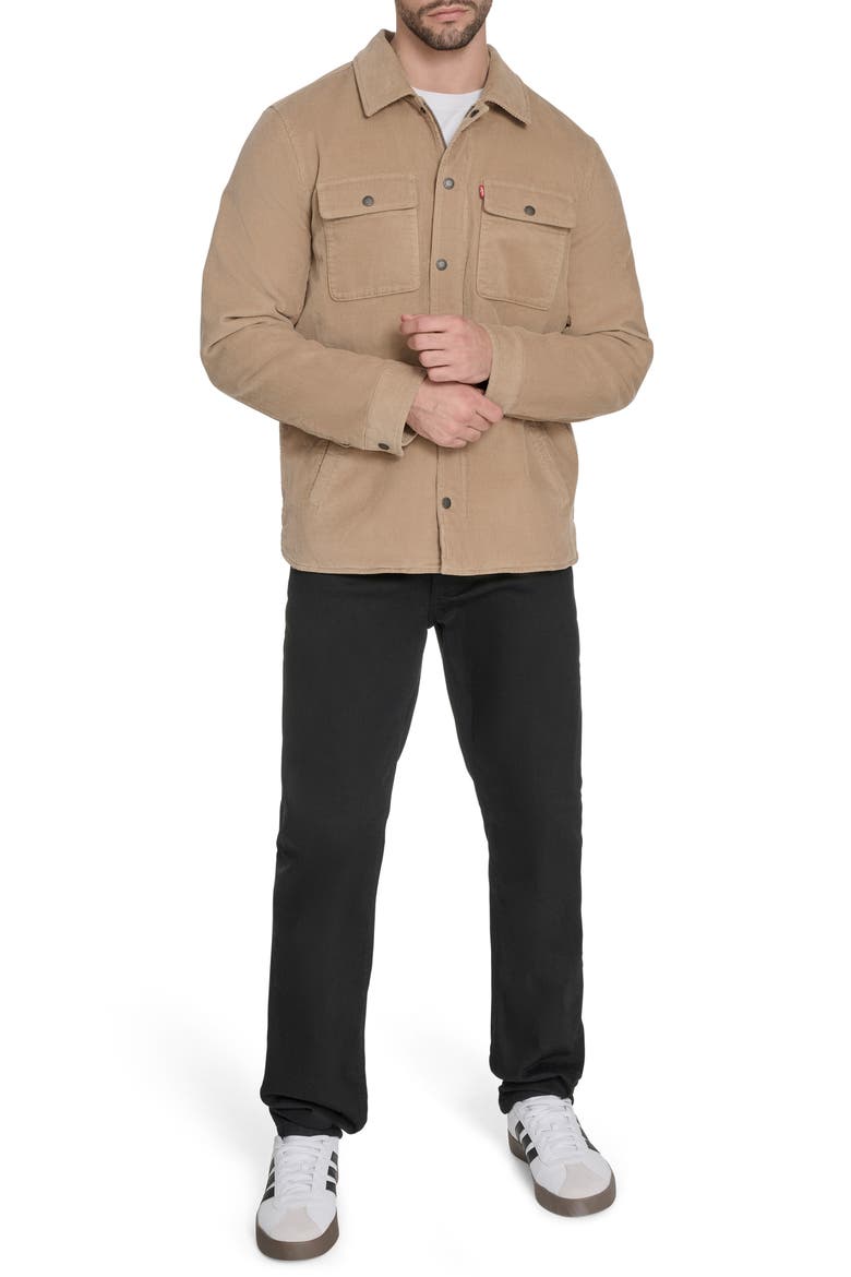 Corduroy Insulated Zip-Up Jacket, Alternate, color, TAN