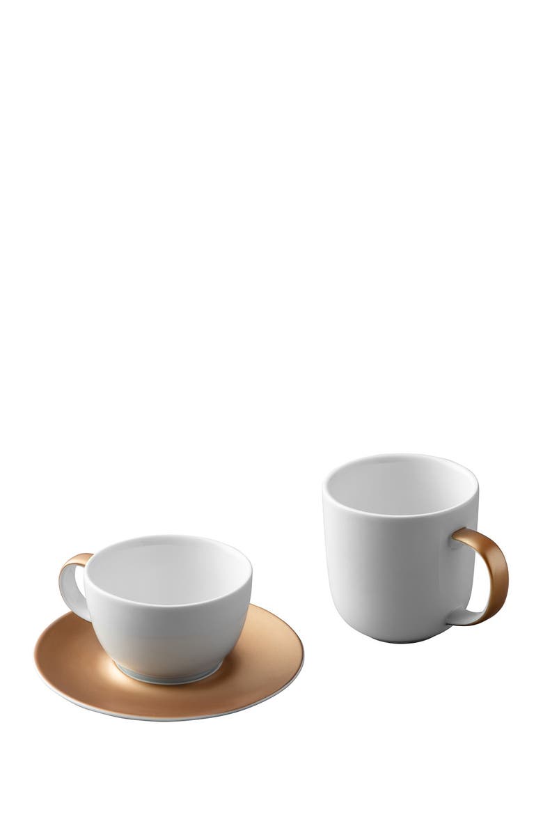 BergHOFF Gem 3-Piece Coffee And Tea Set - White, Main, color, Gold