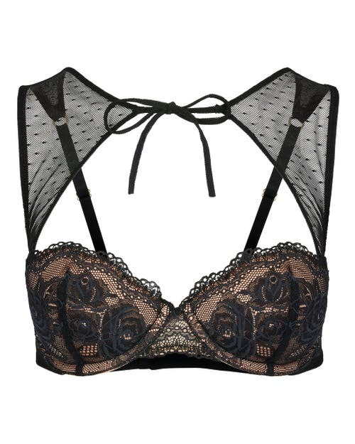 Adore Me Cordelia Push Up Balconette Bra In Black