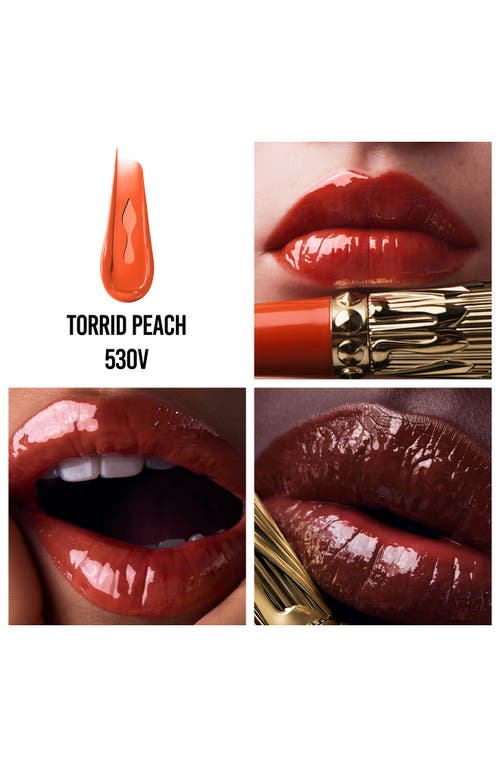 Christian Louboutin Rouge Stiletto Vinyl Gloss In Torrid Peach