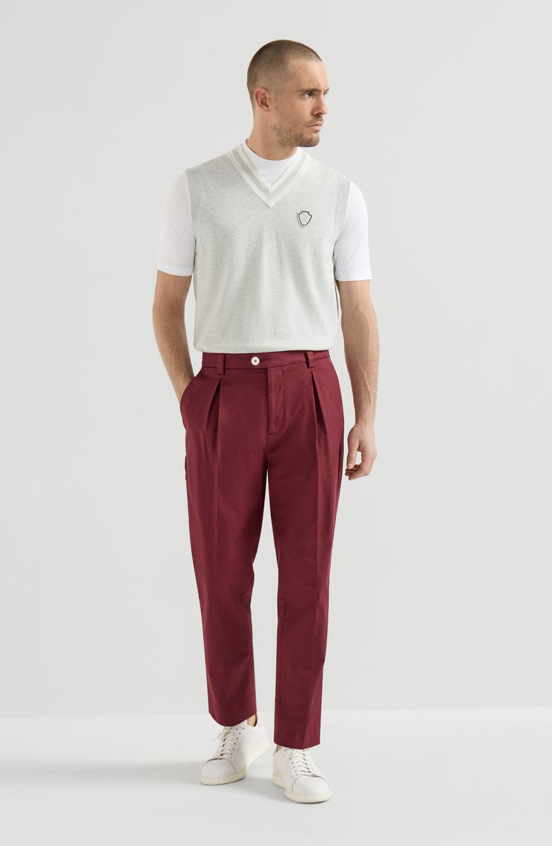 Brunello Cucinelli Cotton knit vest, Alternate, color, Fog