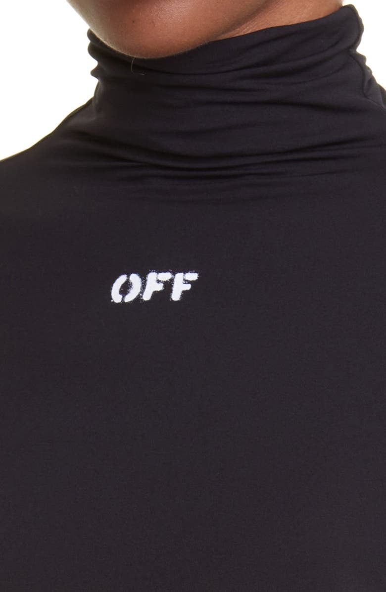 Off-White Second Skin Logo Turtleneck Top, Alternate, color, 
