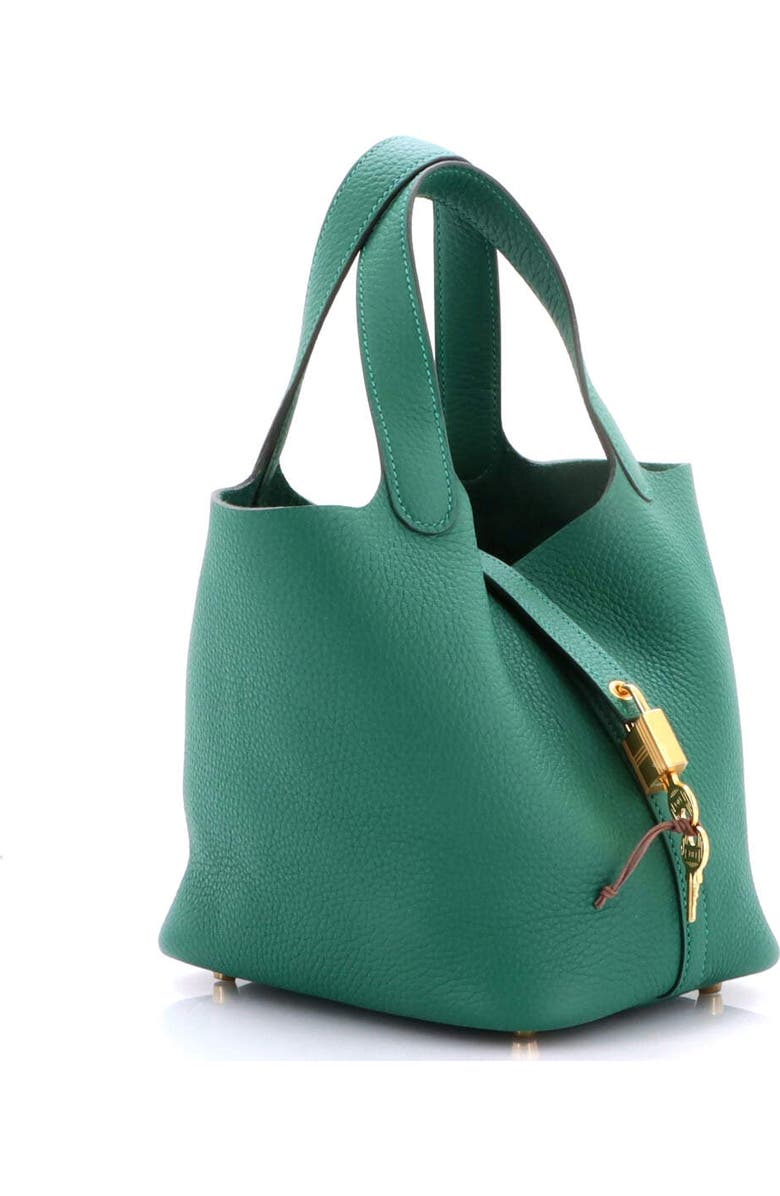 Pre-Owned Hermes Picotin Lock Bag Clemence PM, Alternate, color, Vert Vertigo