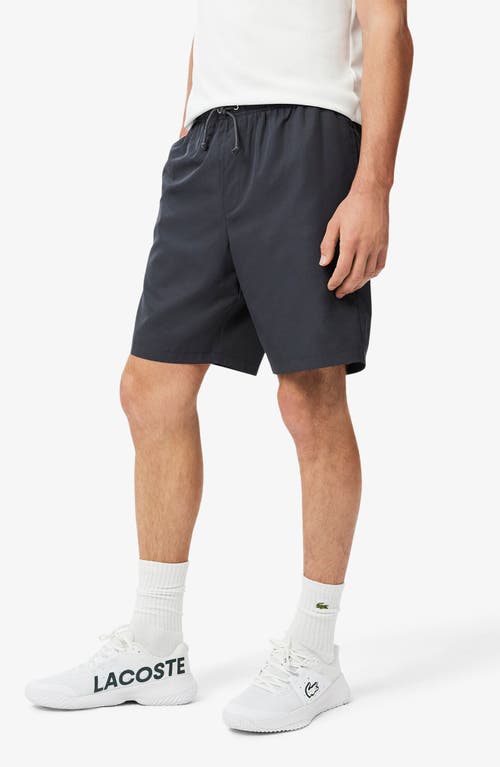 Lacoste 'sport Diamante' Drawstring Athletic Shorts In Gray