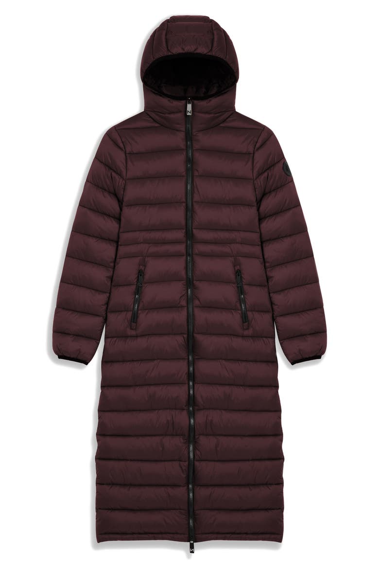Ivy Lightweight Long Puffer Coat, Alternate, color, PORTO