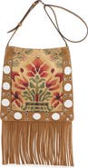 Valentino Garavani Nellcôte Embroidered Fringe Stud Crossbody Bag