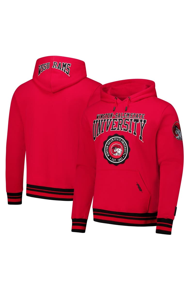 PRO STANDARD Men's Pro Standard Black Winston-Salem State Rams Crest Pullover Hoodie, Alternate, color,