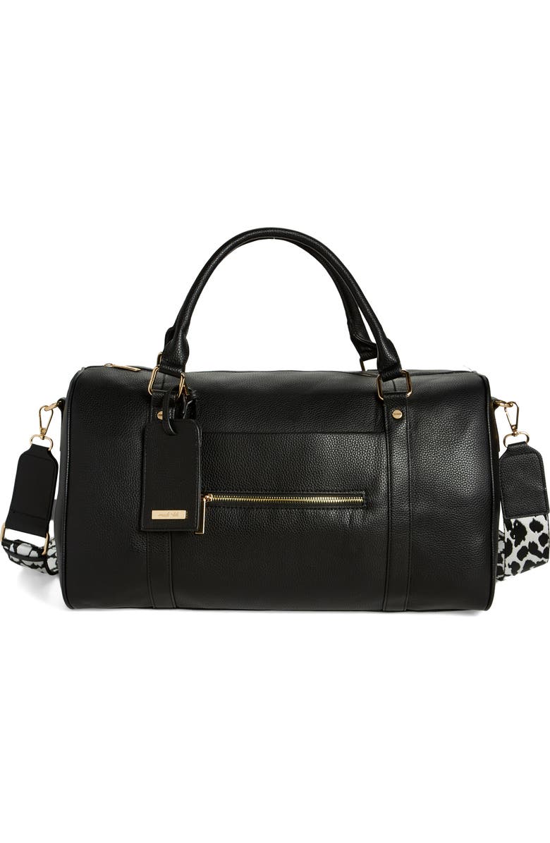 Mali + Lili Amber Vegan Leather Overnight Duffle Bag, Main, color,