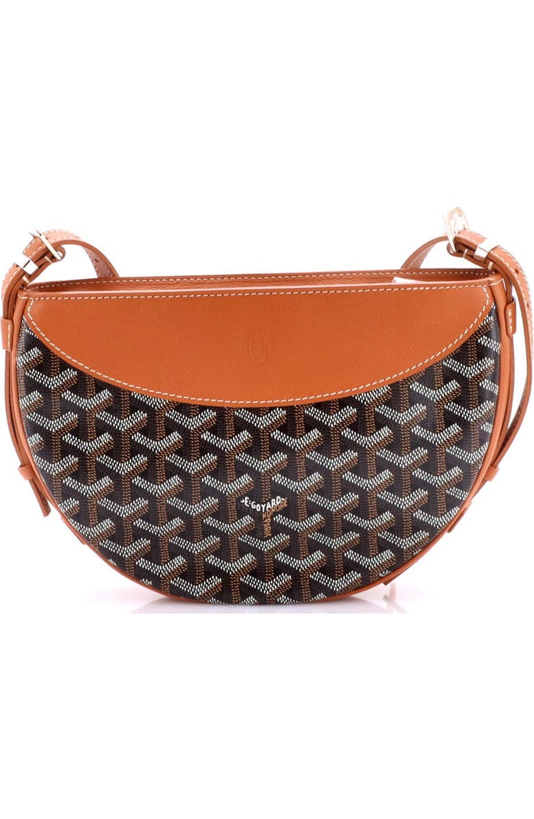 Pre-Owned Goyard Hirondelle Shoulder Bag Coated Canvas and Leather, Alternate, color, Brown