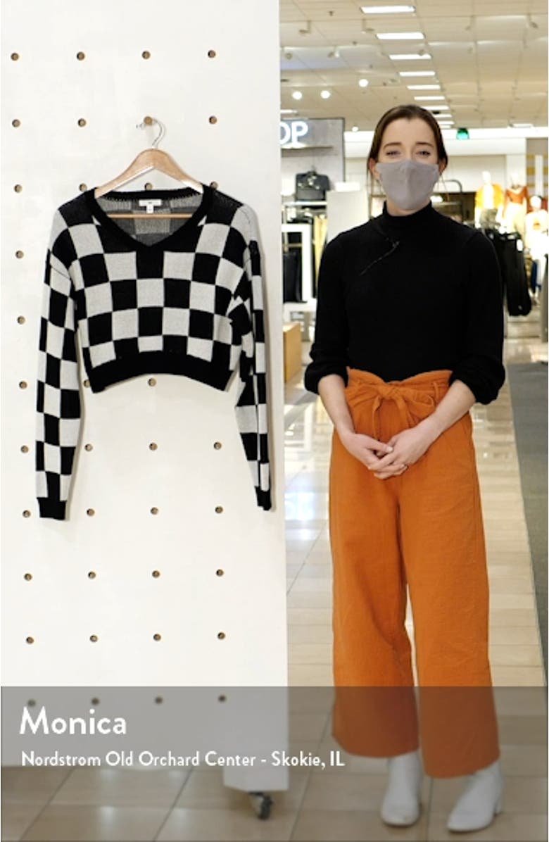Checkerboard Crop Sweater, sales video thumbnail