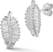 GLAZE JEWELRY Sterling Silver Leaf Stud Earrings