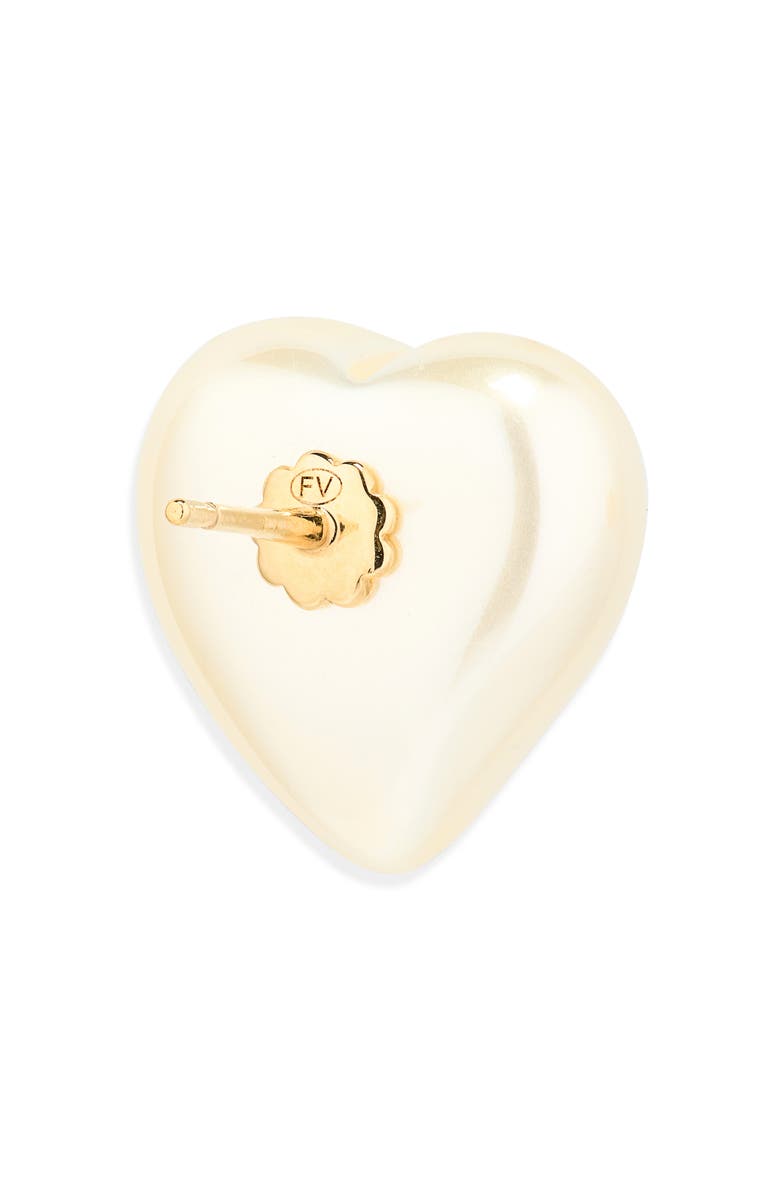 Valentino Garavani VLOGO Signature Faux Pearl Earrings, Alternate, color, Gold