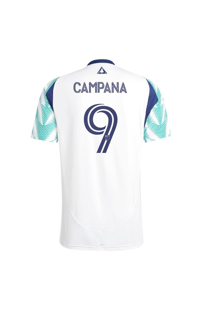 adidas Men's adidas Leonardo Campana White New England Revolution 2025 Eastern White Pine x Flag of New England Replica Player Jersey, Alternate, color, 