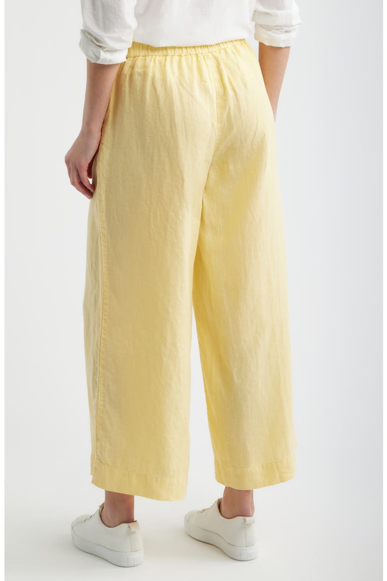 Maisie Wide Leg Linen Pants, Alternate, color, SUNSHINE