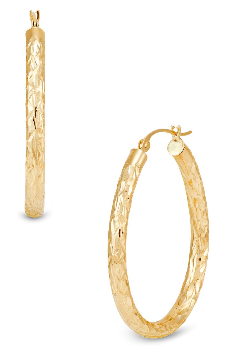 Frankie & Zoe Oval Hoop Earrings, Alternate, color, Yellow Gold