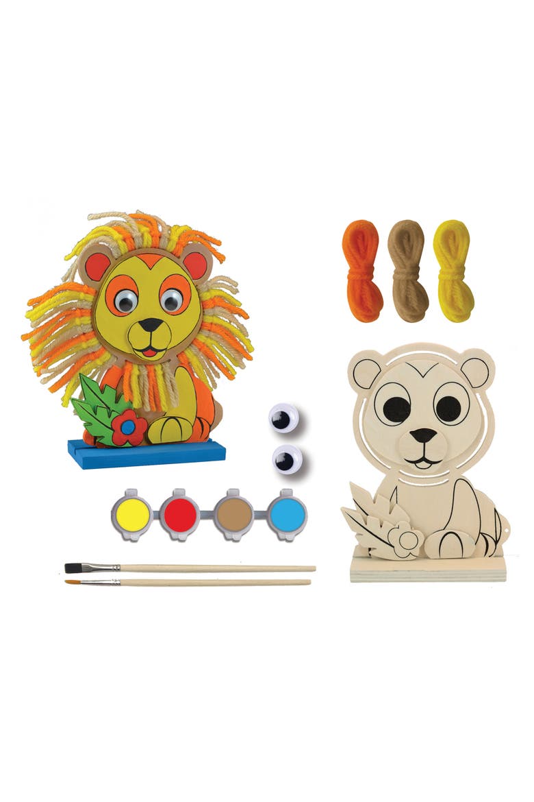 Lion - Wood Yarn Wrapping Craft Kit, Alternate, color, Multicolor