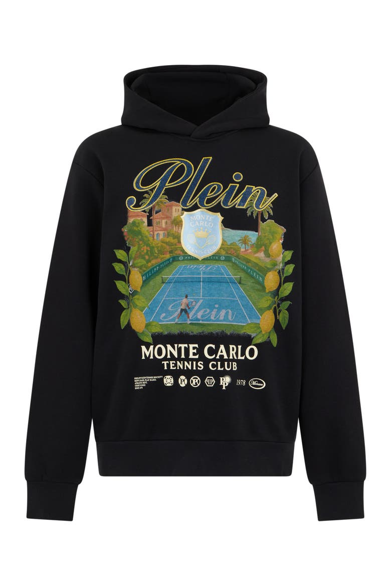 Hoodie Monte Carlo Tennis Club Men, Main, color, black