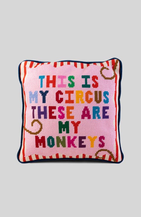 My Circus Needlepoint Pillow