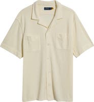 Polo Ralph Lauren Textured Pointelle Cotton Blend Camp Shirt