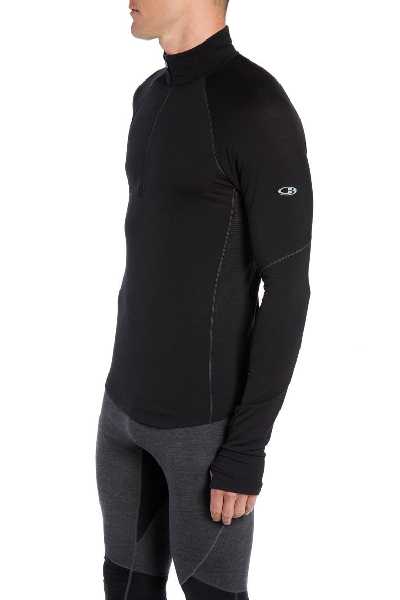 Bodyfitzone™ 150 Zone Long Sleeve Half Zip Top, Alternate, color, BLACK/ MINERAL