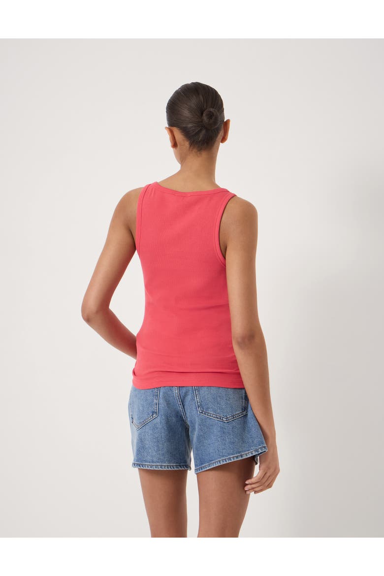 Scoop Neck Ribbed Vest, Alternate, color, Watermelon Red
