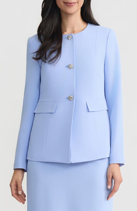 Three-Button Peplum Jacket