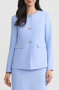 KASPER Three-Button Peplum Jacket