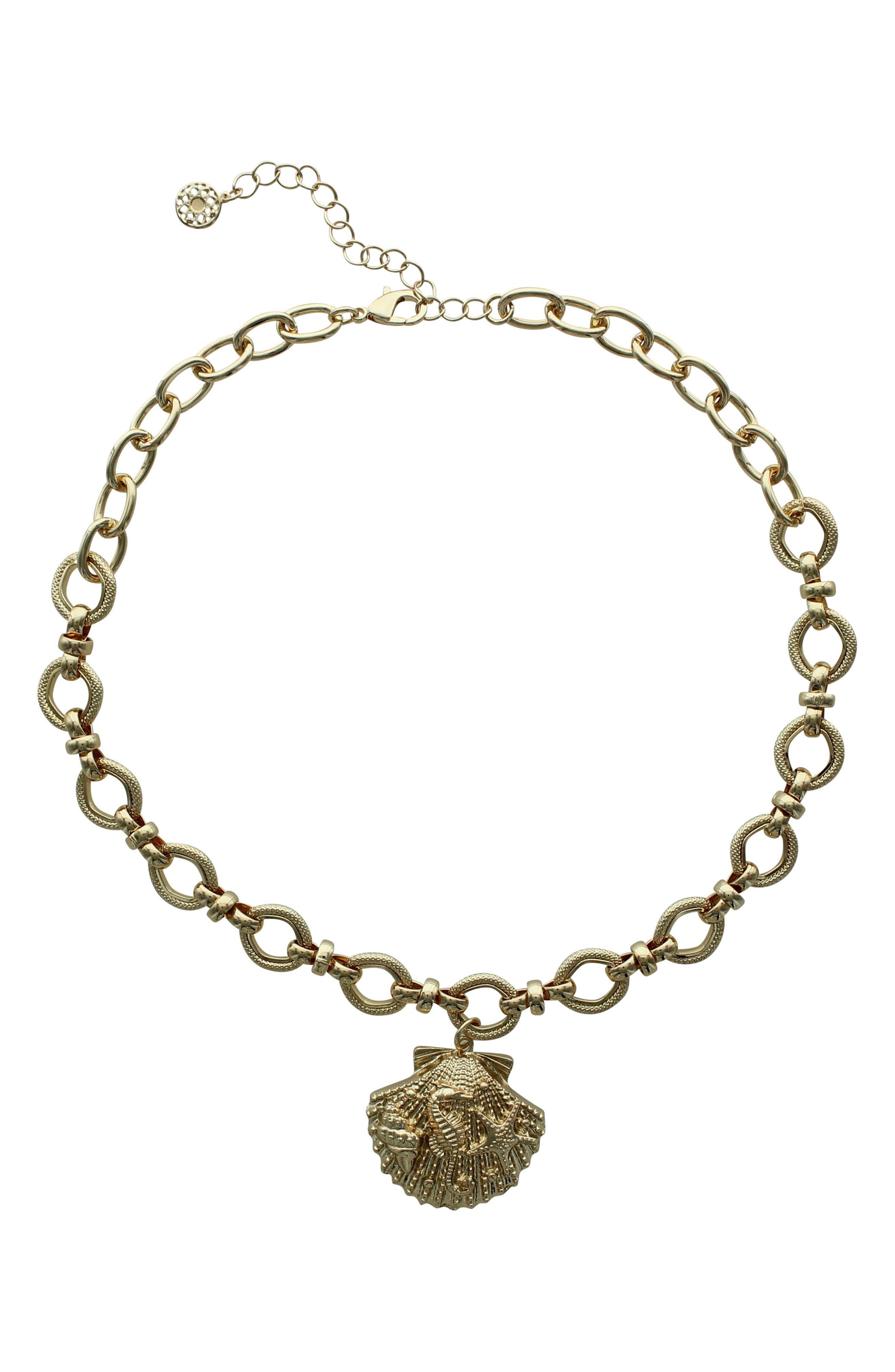 OLIVIA WELLES Shell Pendant Necklace