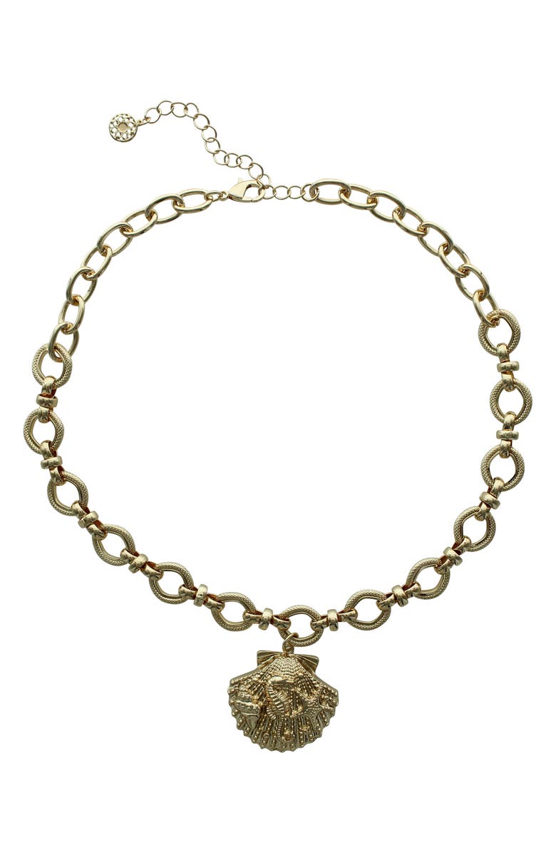 OLIVIA WELLES Shell Pendant Necklace, Main, color, 