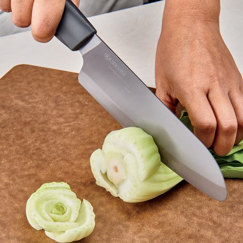Kyocera Innovationblack 6-inch Ceramic Chef's Santoku Knife In Black