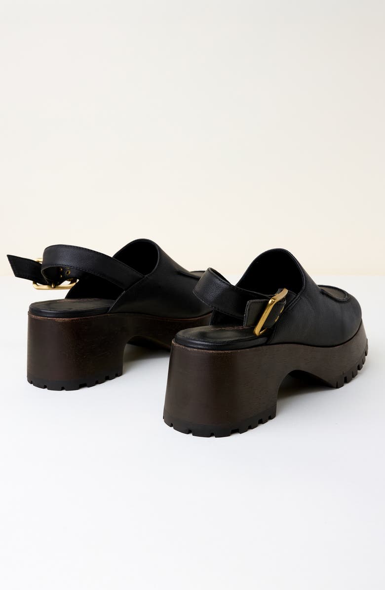 Charlotte Stone Carlos Slingback Platform Clog, Alternate, color, Black