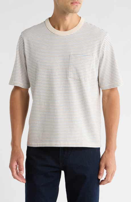 Corridor Mélange Stripe Cotton Pocket T-Shirt