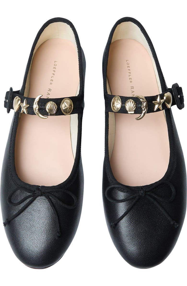 Loeffler Randall Chiara Mary Jane Flat, Alternate, color, Black/ Gold
