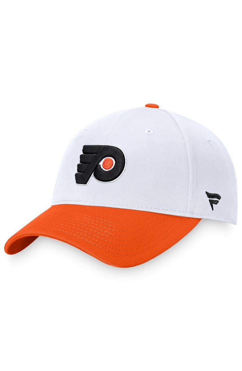 FANATICS Men's Fanatics Branded White/Orange Philadelphia Flyers 2024 NHL Stadium Series Structured Adjustable Hat, Main, color, 