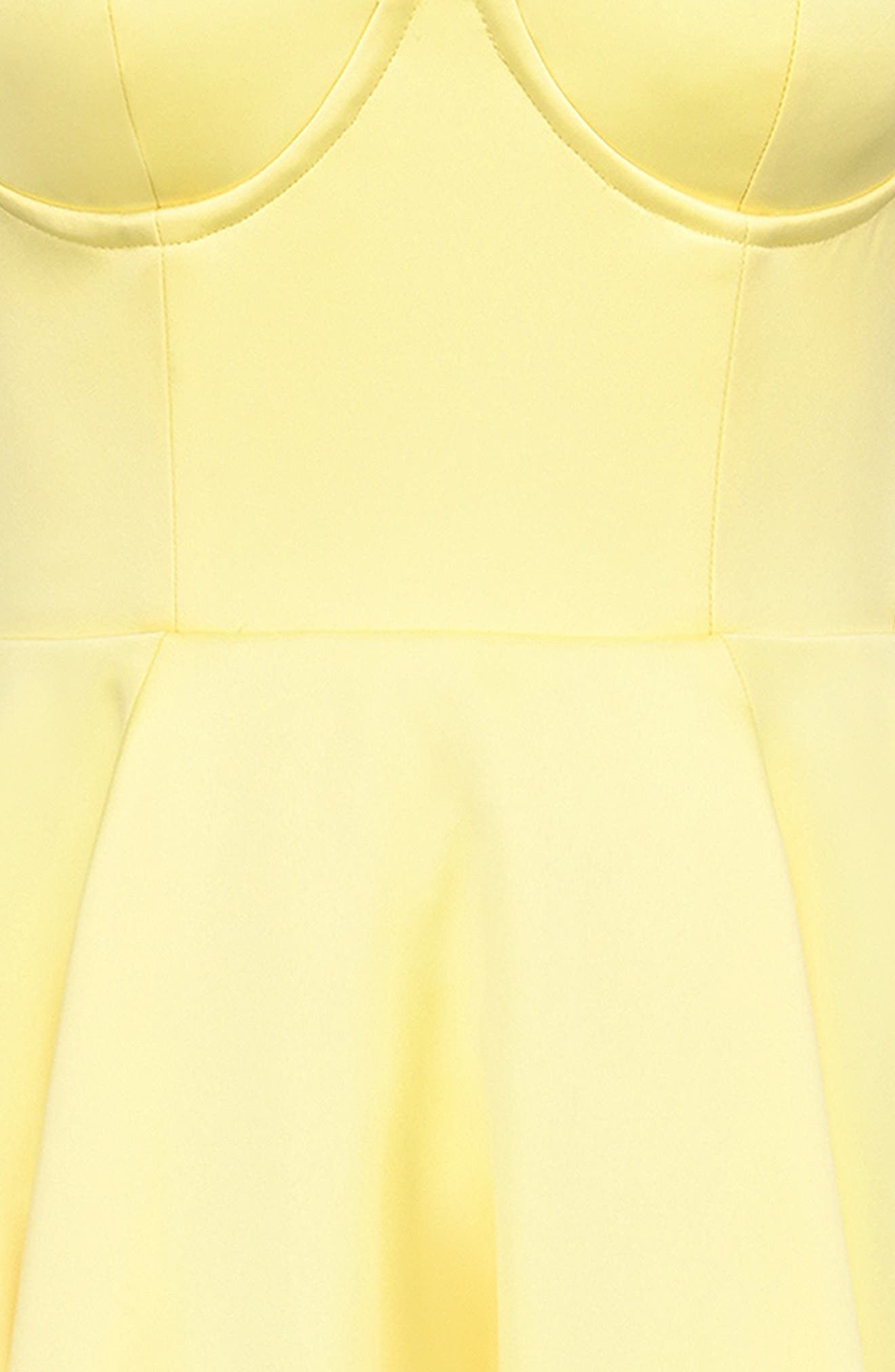mademoiselle bustier stretch satin midi cocktail dress House OF CB Mademoiselle Floral-Print Midi Dress