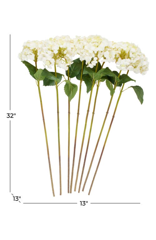 Sonoma Sage Home Set Of Eight White Hydrangea Artificial Flowers In White