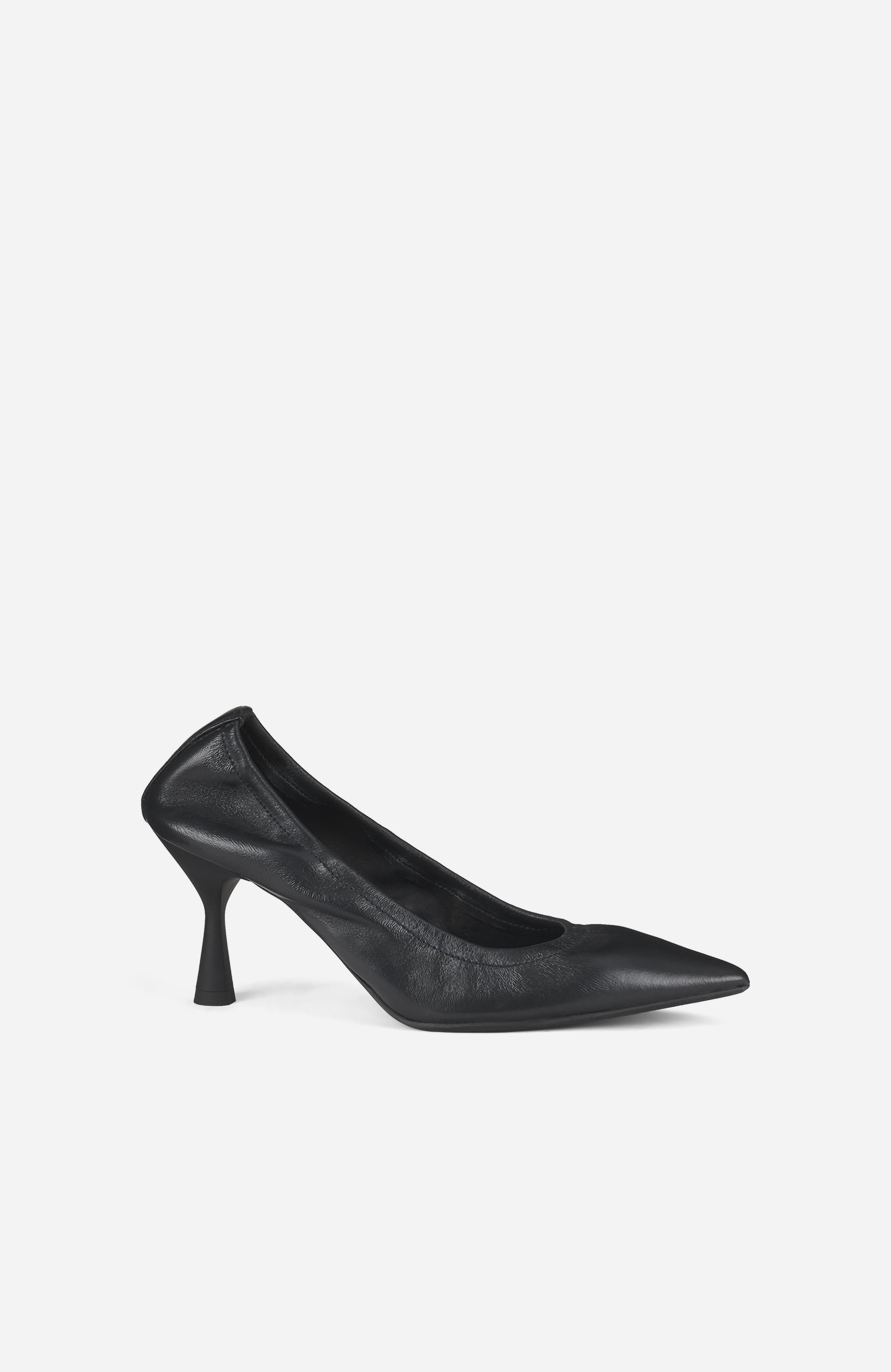 Ide Soft Pump in Leather with Elastic, Main, color, Black Nappa