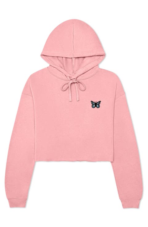 Butterfly Cropped Hoodie