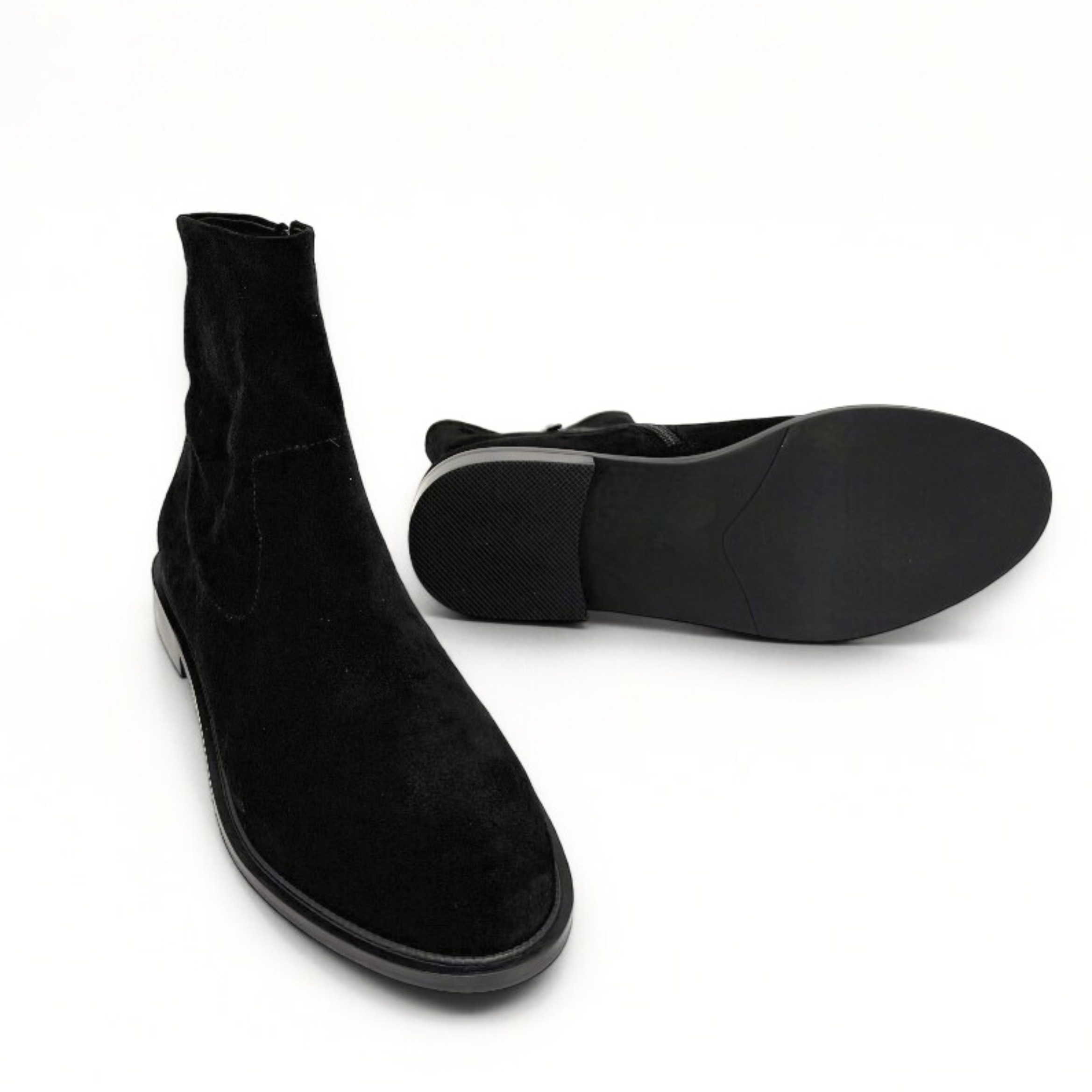 Amie Rafa Flacco Suede Boots, Alternate, color, Black