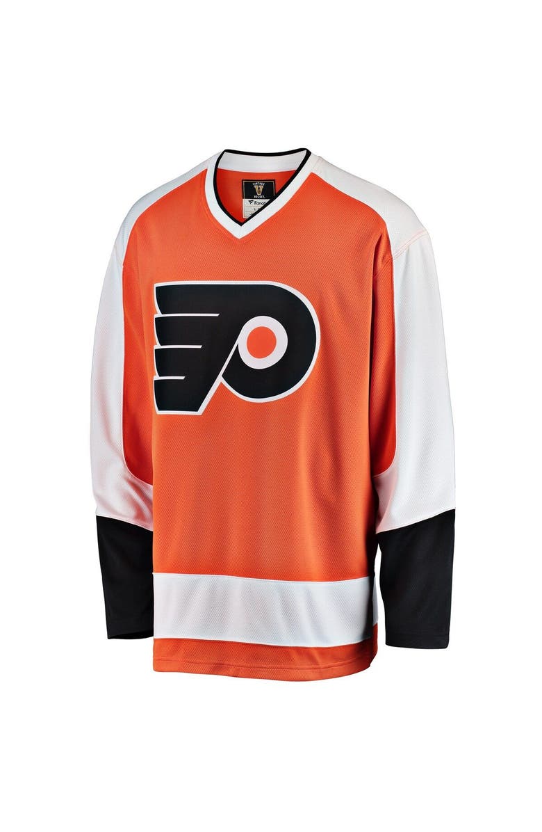 FANATICS Men's Fanatics Branded Orange Philadelphia Flyers Premier Breakaway Heritage Blank Jersey, Alternate, color, Orange