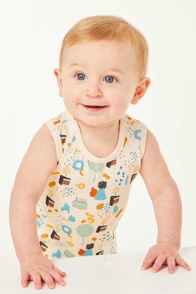 Tank Top Shorts Romper - Birthday, Alternate, color, Birthday
