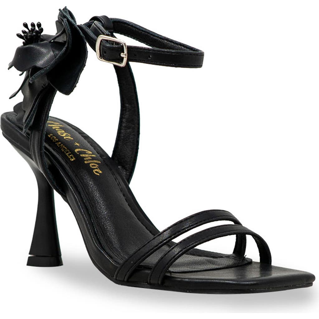 Chase & Chloe Chase And Chloe Iridessa Fray Rosette Sandal