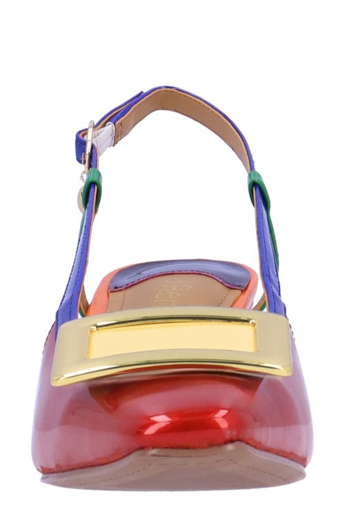 J. Reneé Kellen Slingback Pump In Red/blue/green