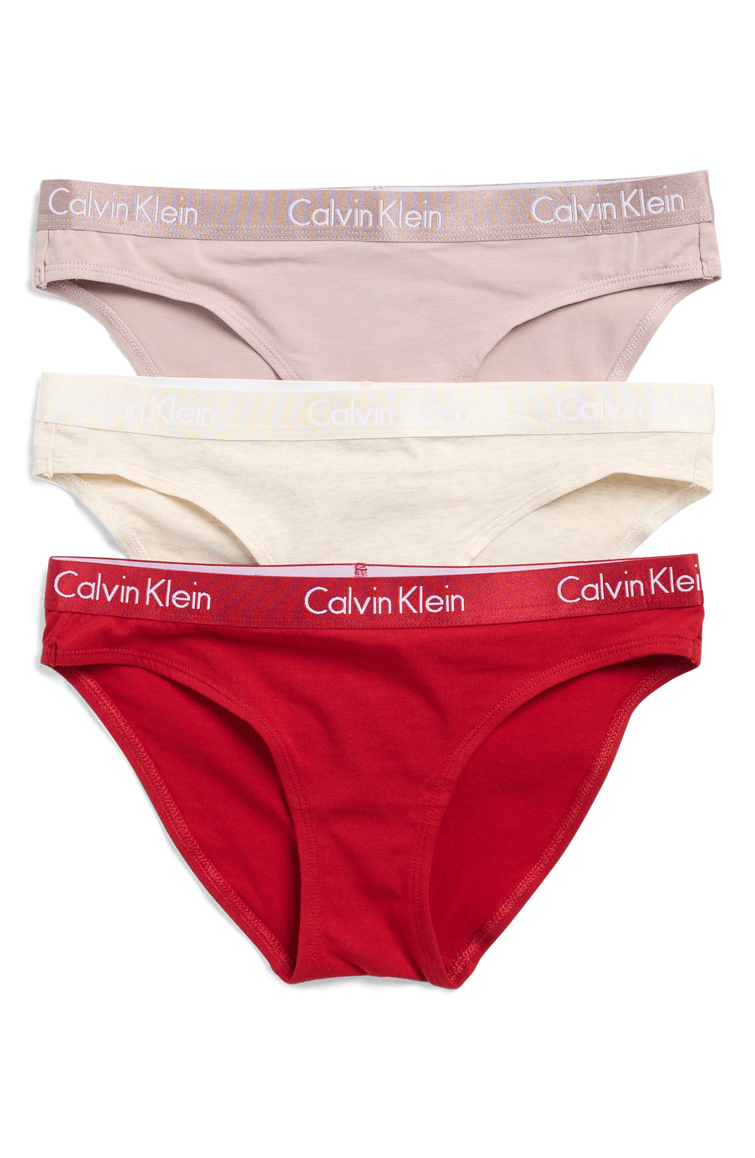 Calvin Klein Motive Cotton Bikini Panties - Pack of 3