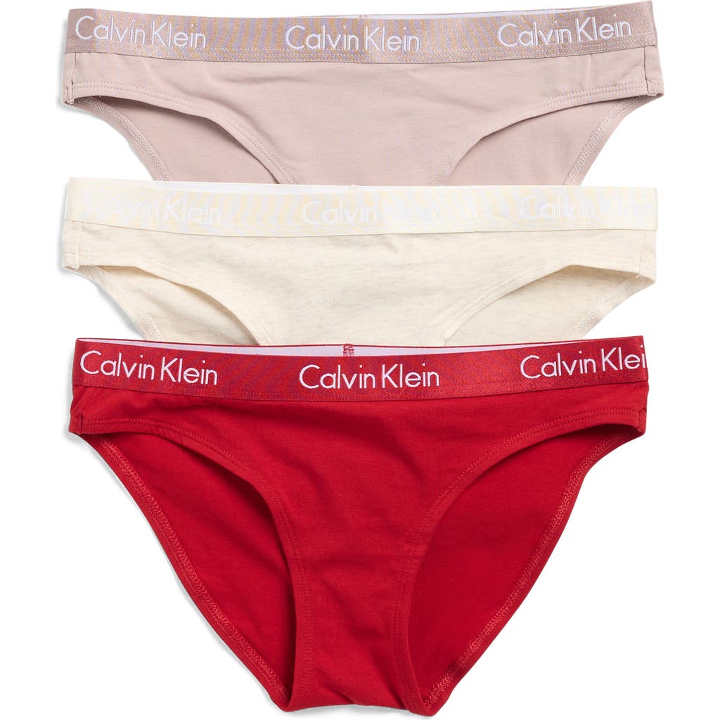 Calvin Klein Motive Cotton Bikini Panties In Multi