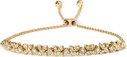 Haus of Brilliance 18K Yellow Gold Plated Silver 1/4 Ctw Diamond Marquise Shaped Link Bolo Bracelet
