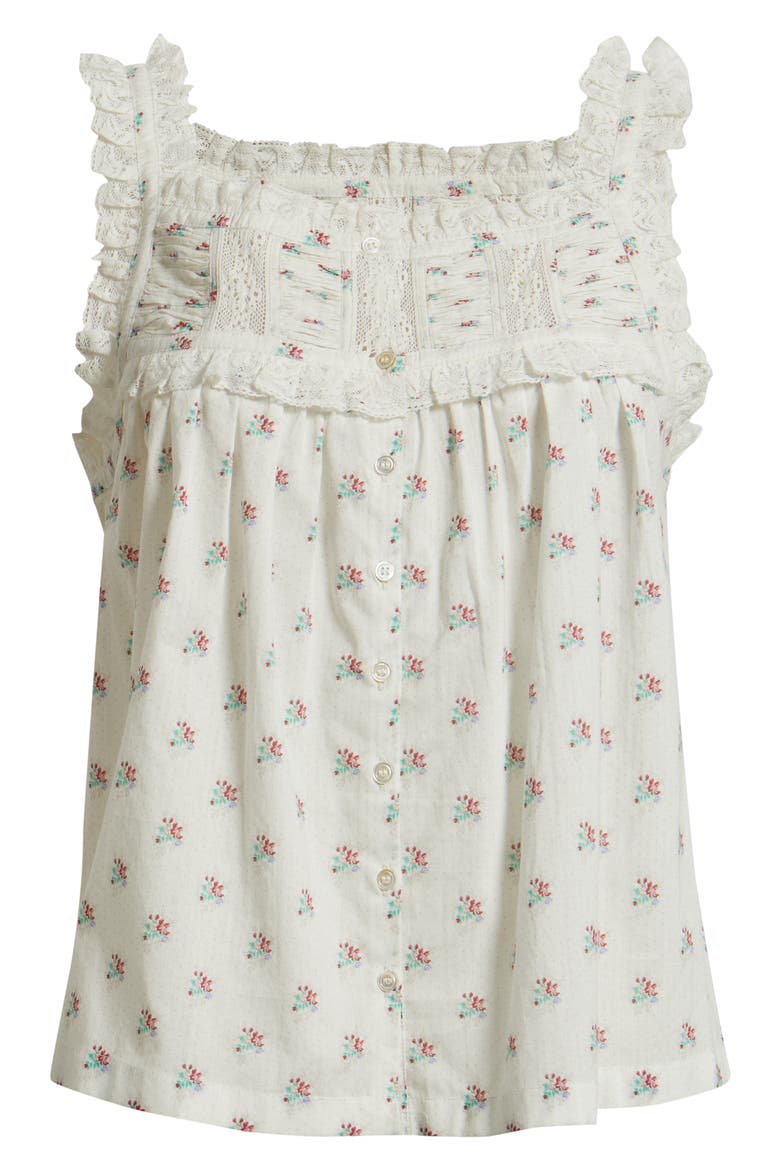 Fidella Floral Organic Cotton Top, Alternate, color, PETIT POSY CALICO