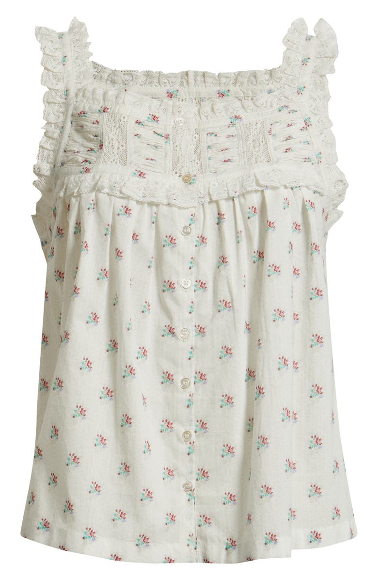 DÔEN Fidella Floral Organic Cotton Top, Alternate, color, Petit Posy Calico