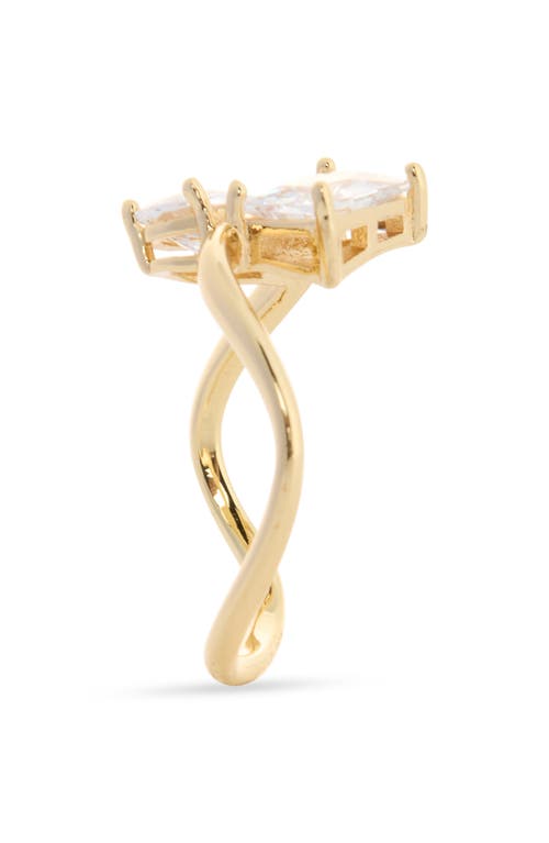 Nordstrom Rack Cubic Zirconia Toi Et Moi Wavy Band Ring In Gold