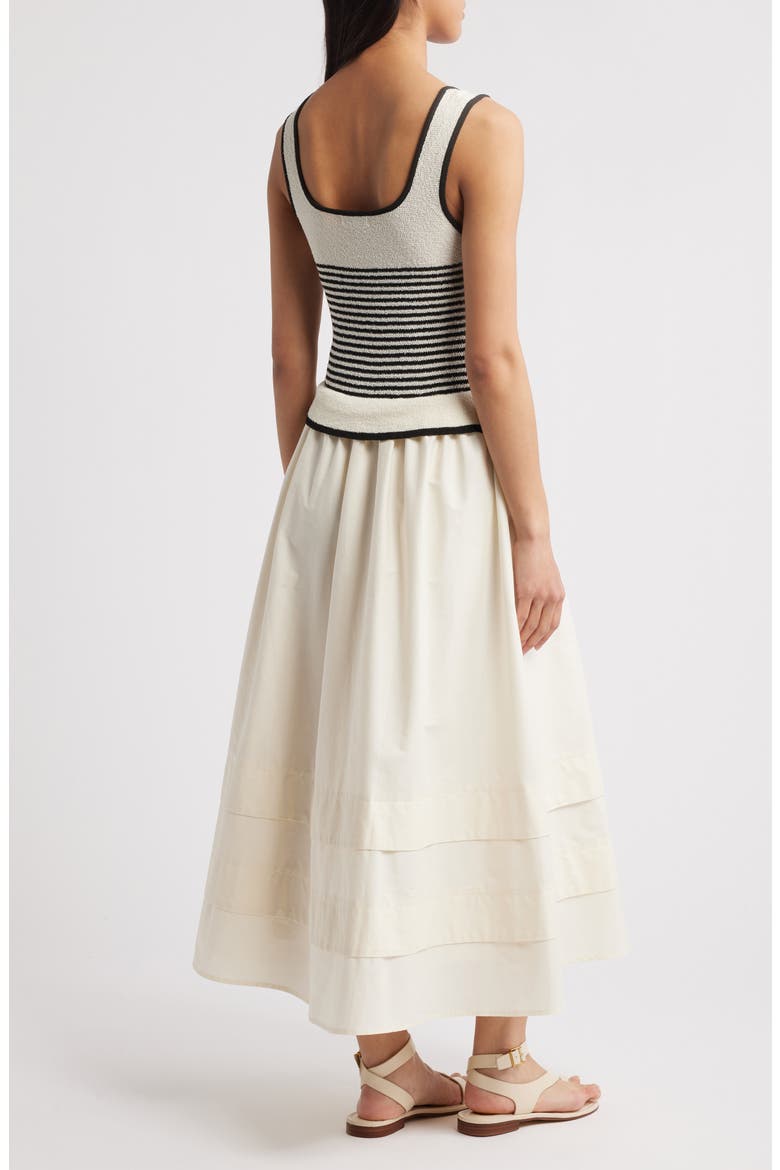 Sleeveless Stripe Maxi Sundress, Alternate, color, CREAM